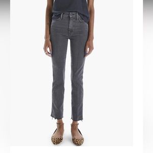 MOTHER High Waisted Rascal Ankle Fray Jeans